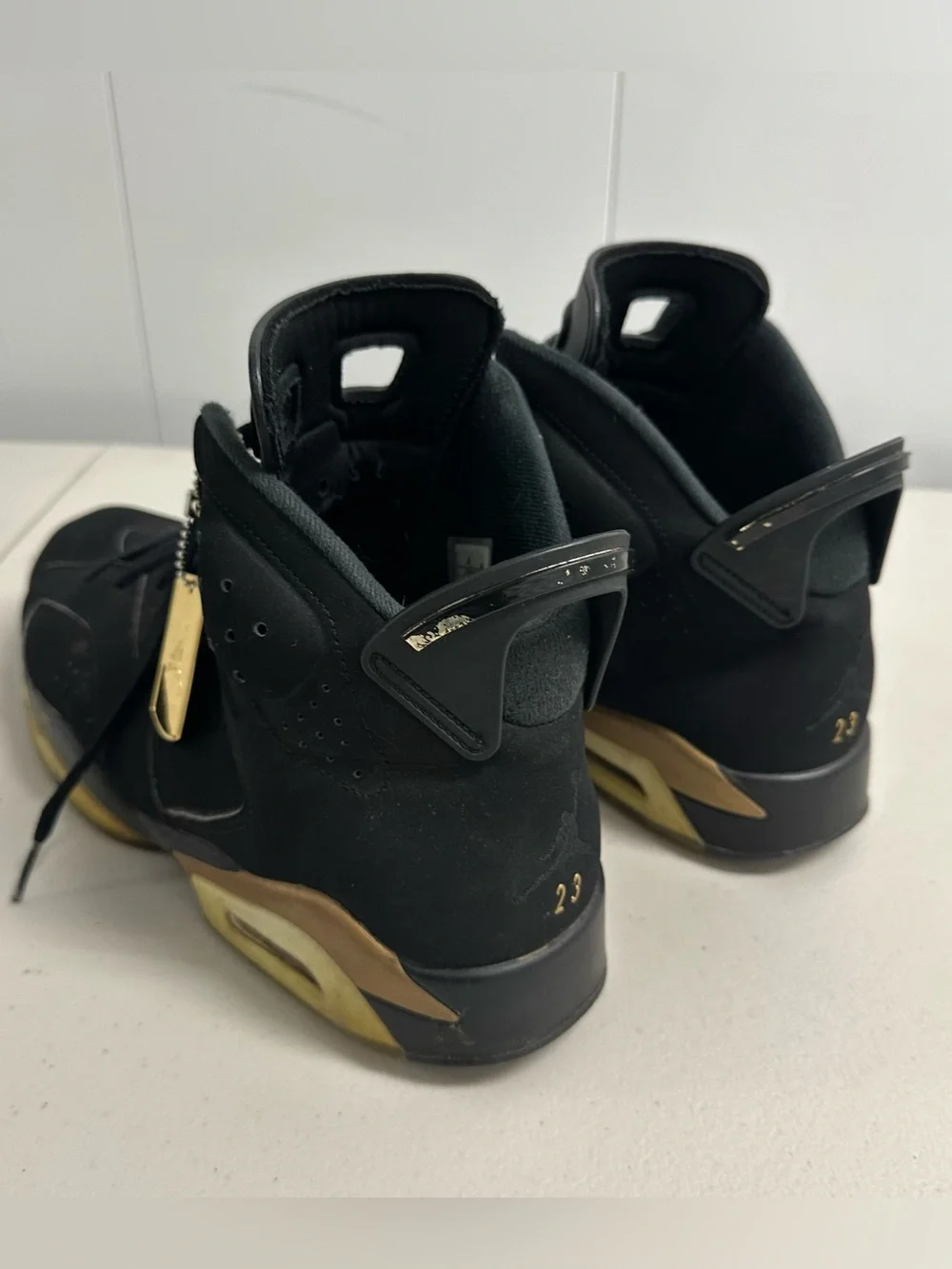 Air Jordan 6 Men’s Retro DMP Defining Moments Black Metallic Gold - Size 13